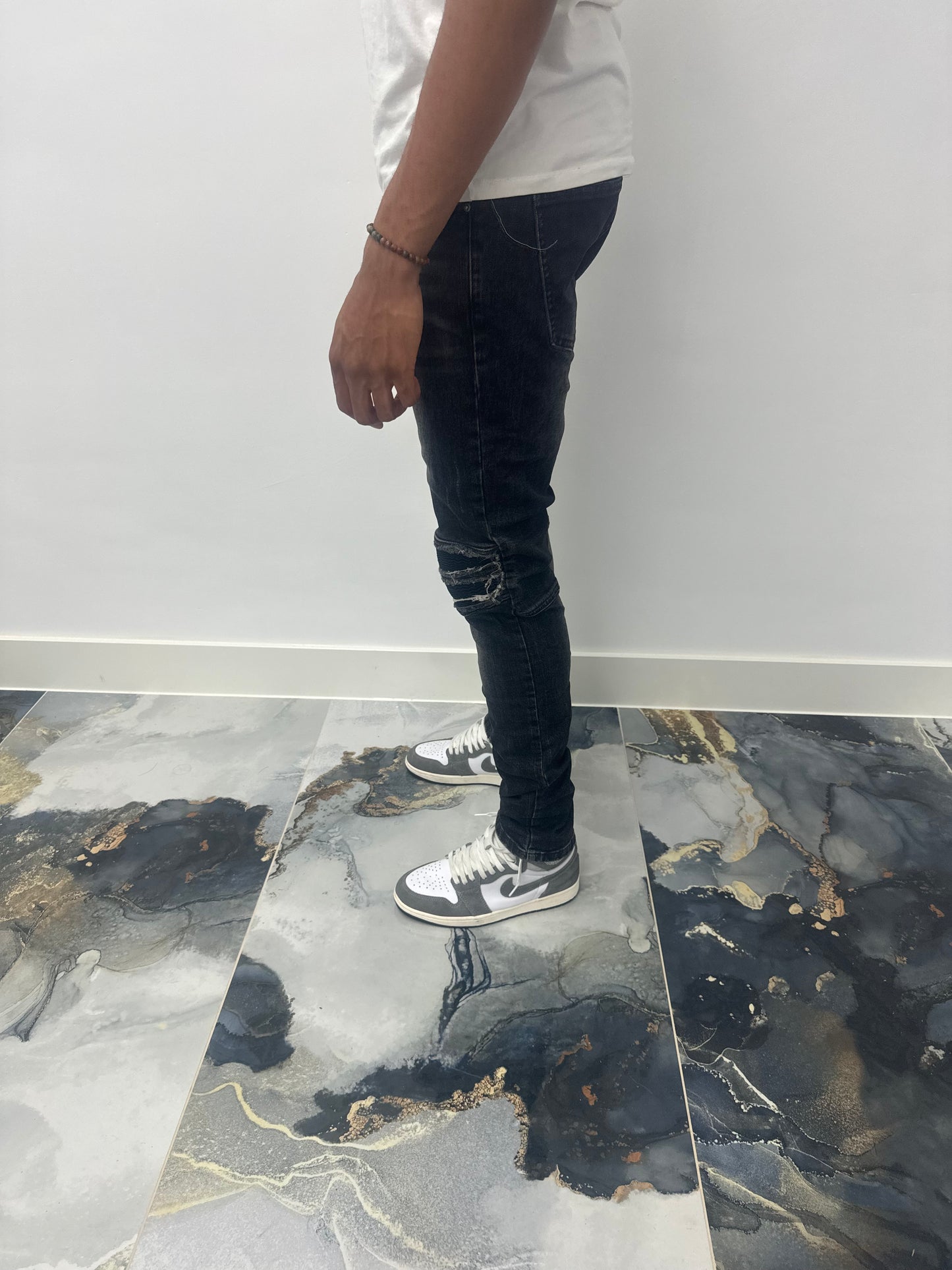 DACAR ZIP DENIM JEANS BLACK