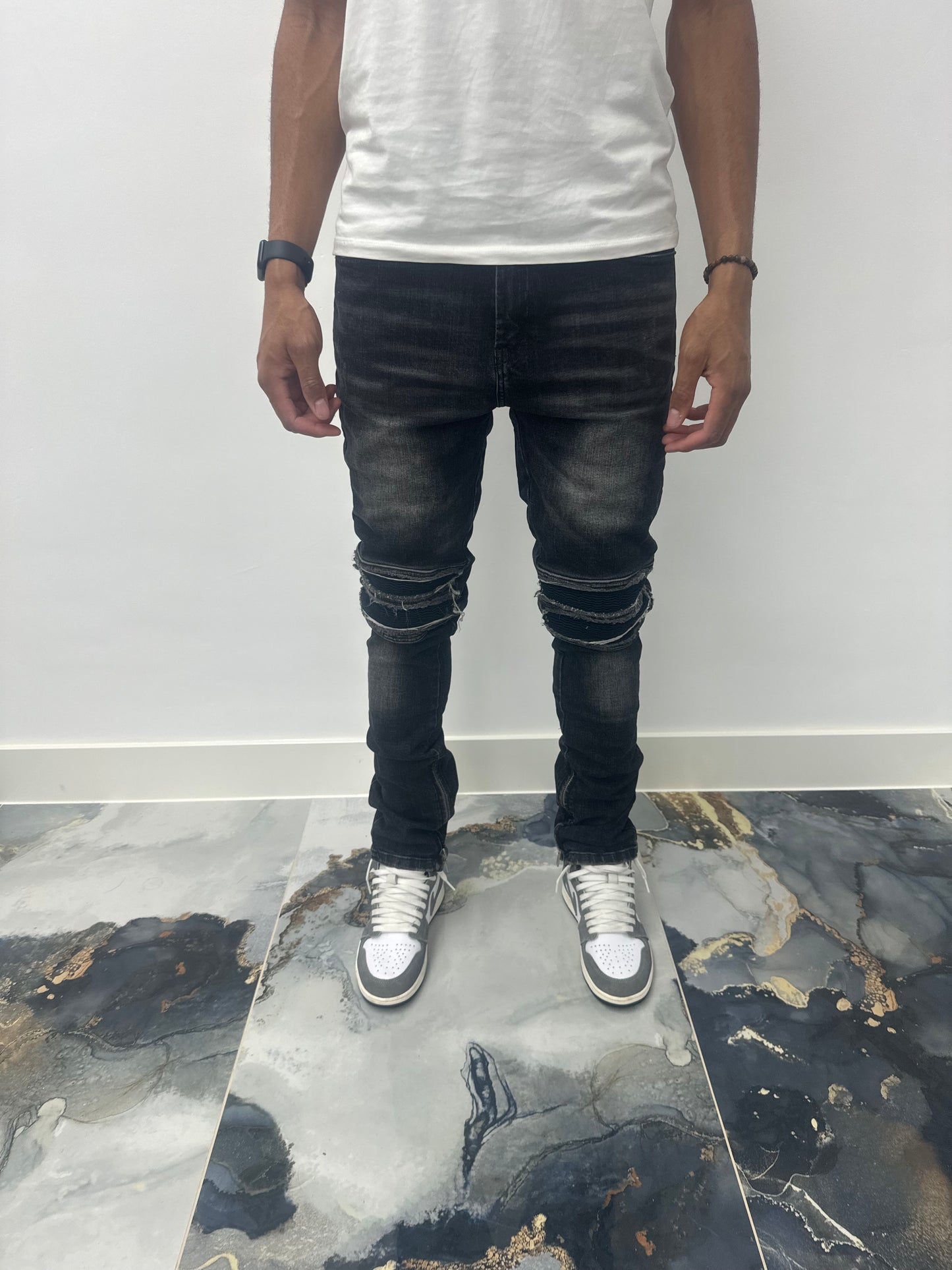 DACAR ZIP DENIM JEANS BLACK