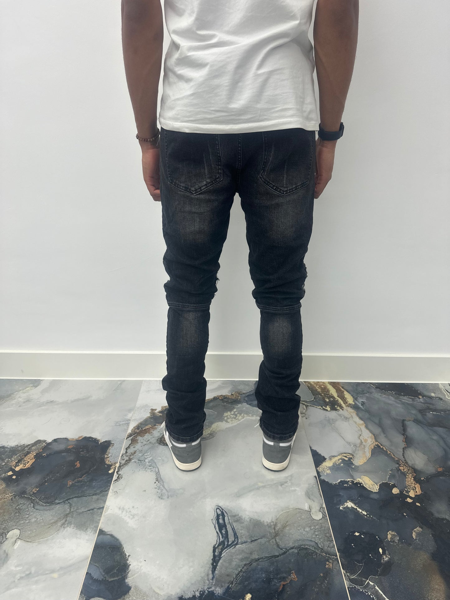 DACAR ZIP DENIM JEANS BLACK