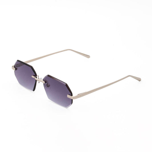 Dacar Glasses Diamond Cut Faded Grey Silver Frame