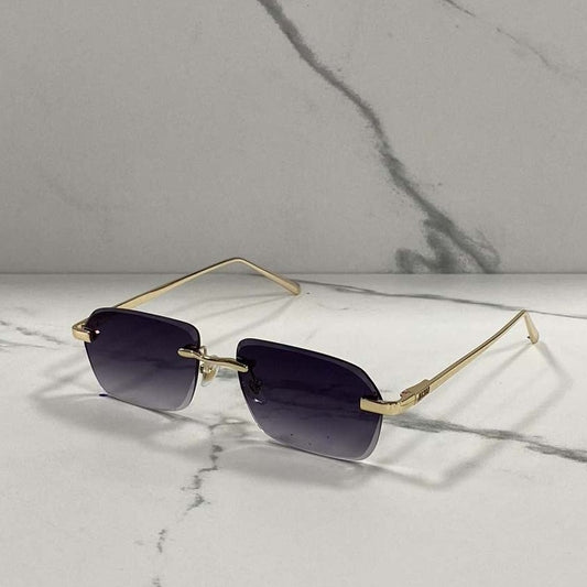 Dacar Glasses Classic Faded Grey Gold Frame